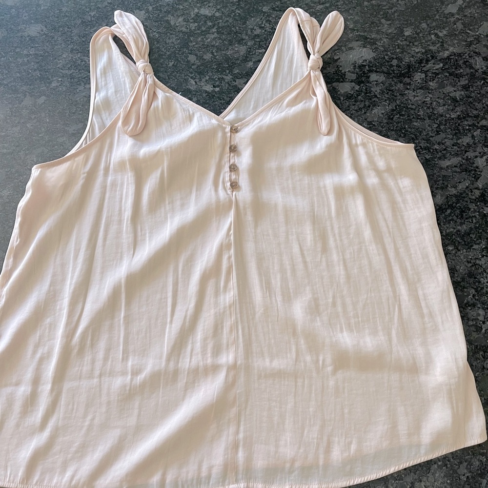 XL Maurices Henley, blush pink button up